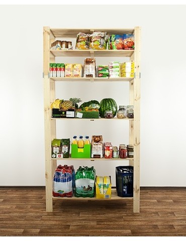 seria MAXI - Regał drewniany do zabudowy z półką ażurową Maxi 6N - product 5