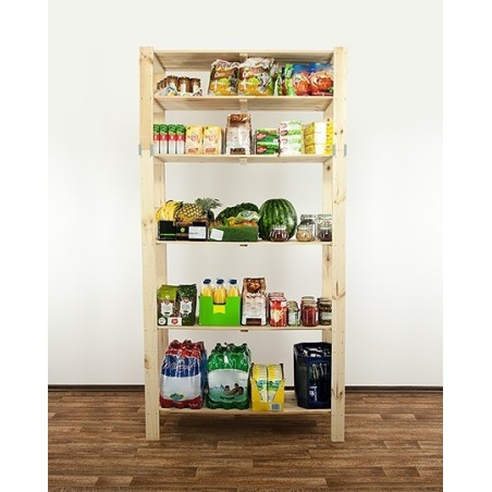 Regał drewniany do zabudowy z półką ażurową Maxi 6N