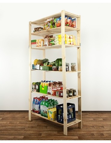 seria MAXI - Regał drewniany do zabudowy z półką ażurową Maxi 6N - product 6