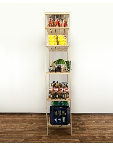 seria MAXI - Regał drewniany do zabudowy z półką ażurową Maxi 6N - product 7