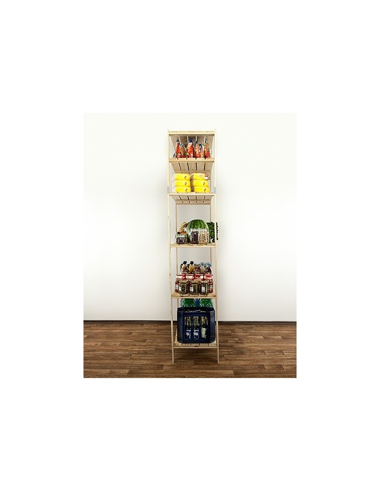 seria MAXI - Regał drewniany do zabudowy z półką ażurową Maxi 6N - product MODO24.PL 7