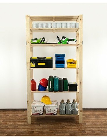 seria MAXI - Regał drewniany do zabudowy z półką ażurową Maxi 6N - product 8