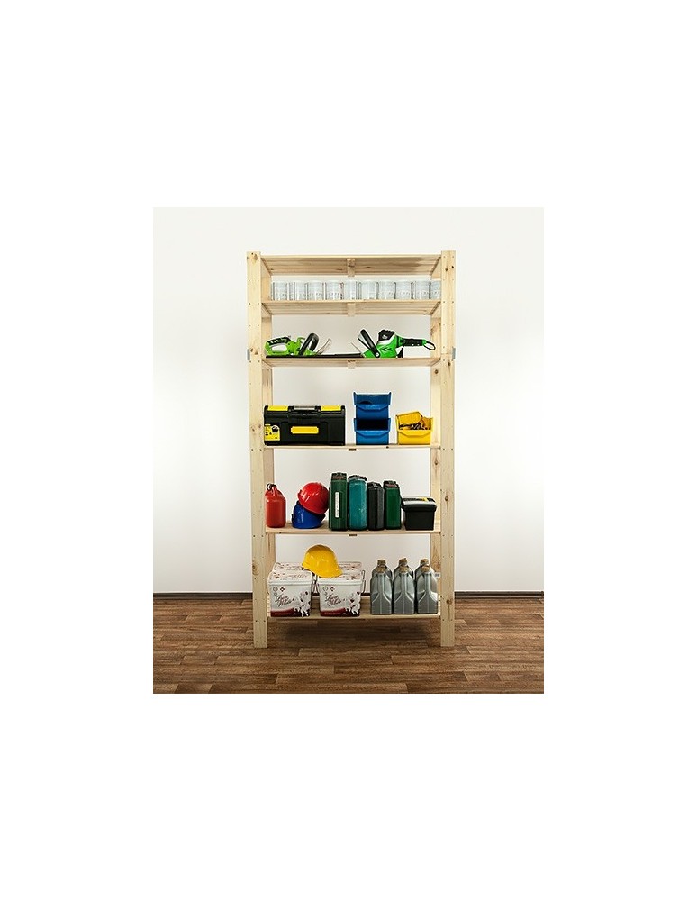 seria MAXI - Regał drewniany do zabudowy z półką ażurową Maxi 6N - product MODO24.PL 8