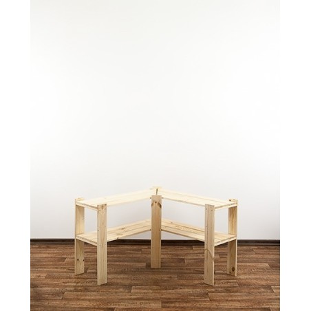 Regał drewniany do piwnicy z półką ażurową Maxi 2Z