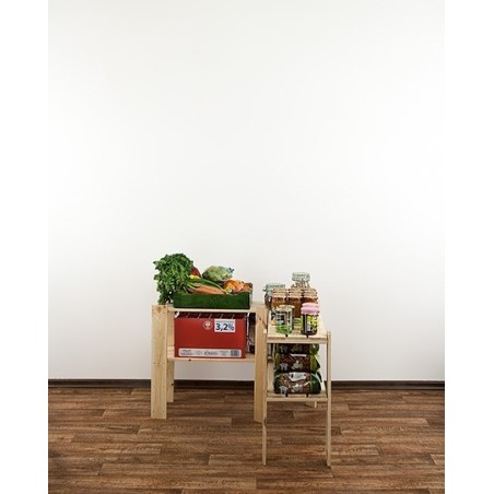 Regał drewniany do piwnicy z półką ażurową Maxi 2Z