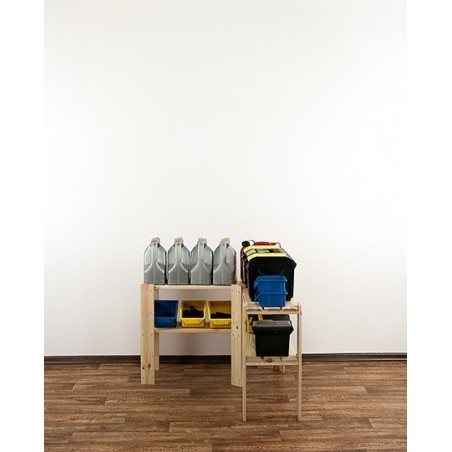 Regał drewniany do piwnicy z półką ażurową Maxi 2Z