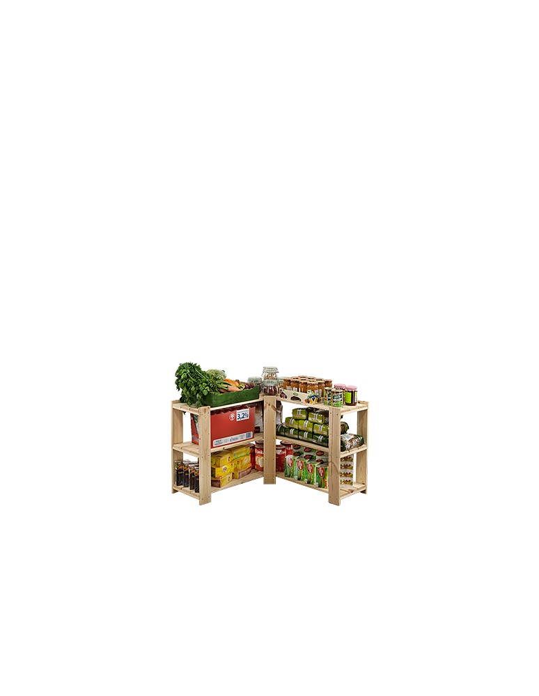 seria MAXI - Regał drewniany modułowy z półką ażurową Maxi 2Z+ - produkt MODO24.PL 1