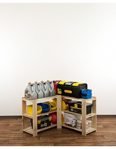 seria MAXI - Regał drewniany modułowy z półką ażurową Maxi 2Z+ - product 7