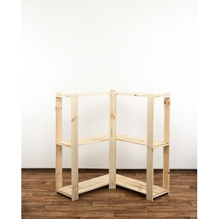 Regał drewniany do spiżarni z półką ażurową Maxi 3Z