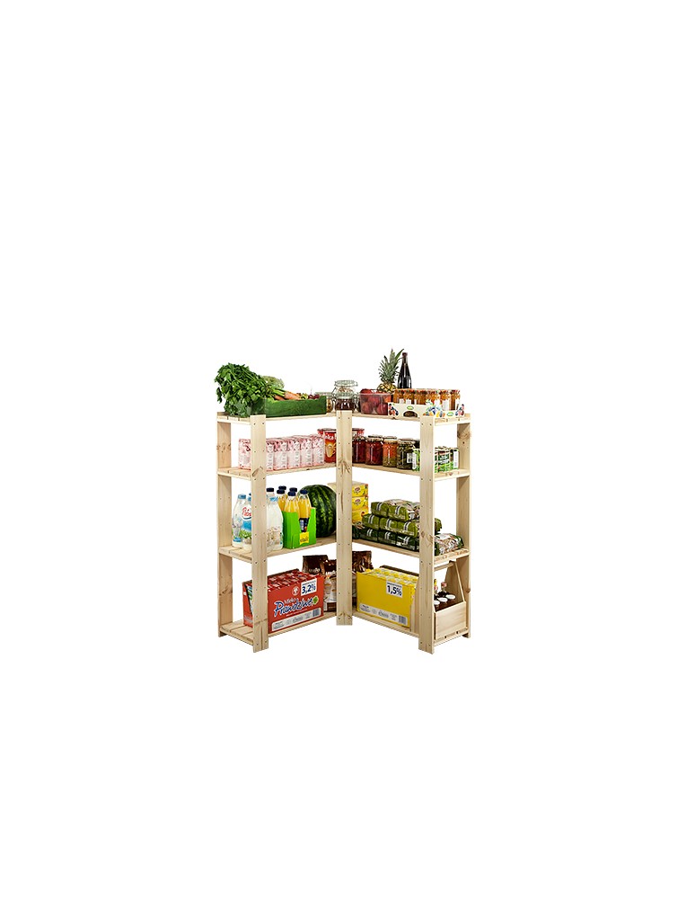 seria MAXI - Regał drewniany do zabudowy z półką ażurową  Maxi 3Z+ - produkt MODO24.PL 1