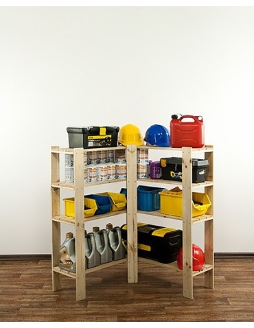 seria MAXI - Regał drewniany do zabudowy z półką ażurową  Maxi 3Z+ - product 5