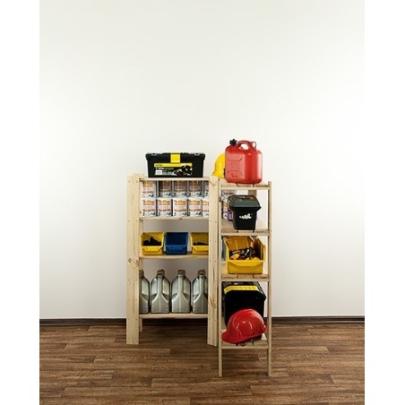 Regał drewniany do zabudowy z półką ażurową  Maxi 3Z+