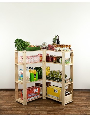 seria MAXI - Regał drewniany do zabudowy z półką ażurową  Maxi 3Z+ - product 7