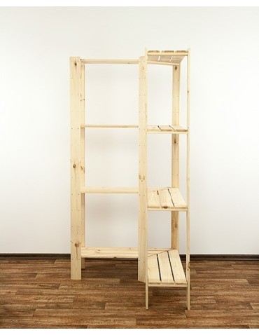 Regał drewniany do warsztatu z półką ażurową Maxi 4Z - product 2