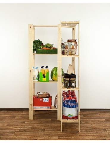 seria MAXI - Regał drewniany do warsztatu z półką ażurową Maxi 4Z - product 3