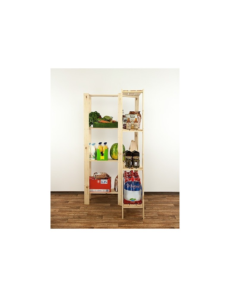 seria MAXI - Regał drewniany do warsztatu z półką ażurową Maxi 4Z - product MODO24.PL 3