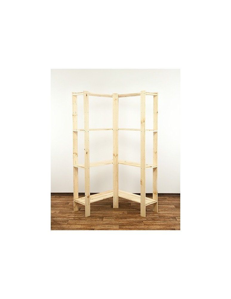 seria MAXI - Regał drewniany do warsztatu z półką ażurową Maxi 4Z - product MODO24.PL 6