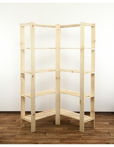 Regał drewniany do piwnicy z półką ażurową  Maxi 4Z+ - product 2