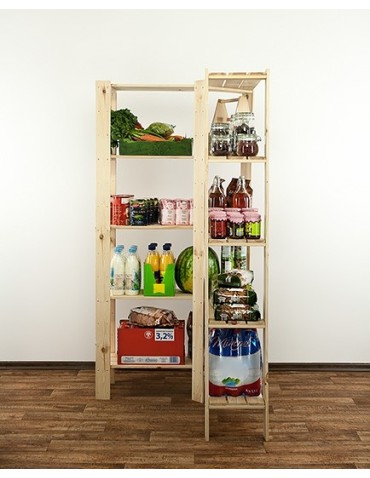 seria MAXI - Regał drewniany do piwnicy z półką ażurową  Maxi 4Z+ - product 4