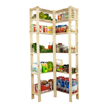 Regał drewniany modułowy z półką ażurową  Maxi 6Z