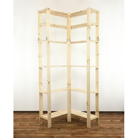 Regał drewniany modułowy z półką ażurową  Maxi 6Z