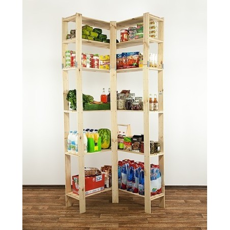 Regał drewniany modułowy z półką ażurową  Maxi 6Z