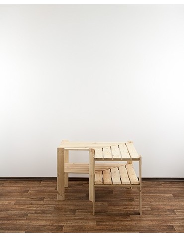 seria MAXI - Regał drewniany do spiżarni z półką ażurową Maxi 2W - product 3