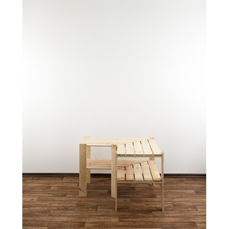 Regał drewniany do spiżarni z półką ażurową Maxi 2W