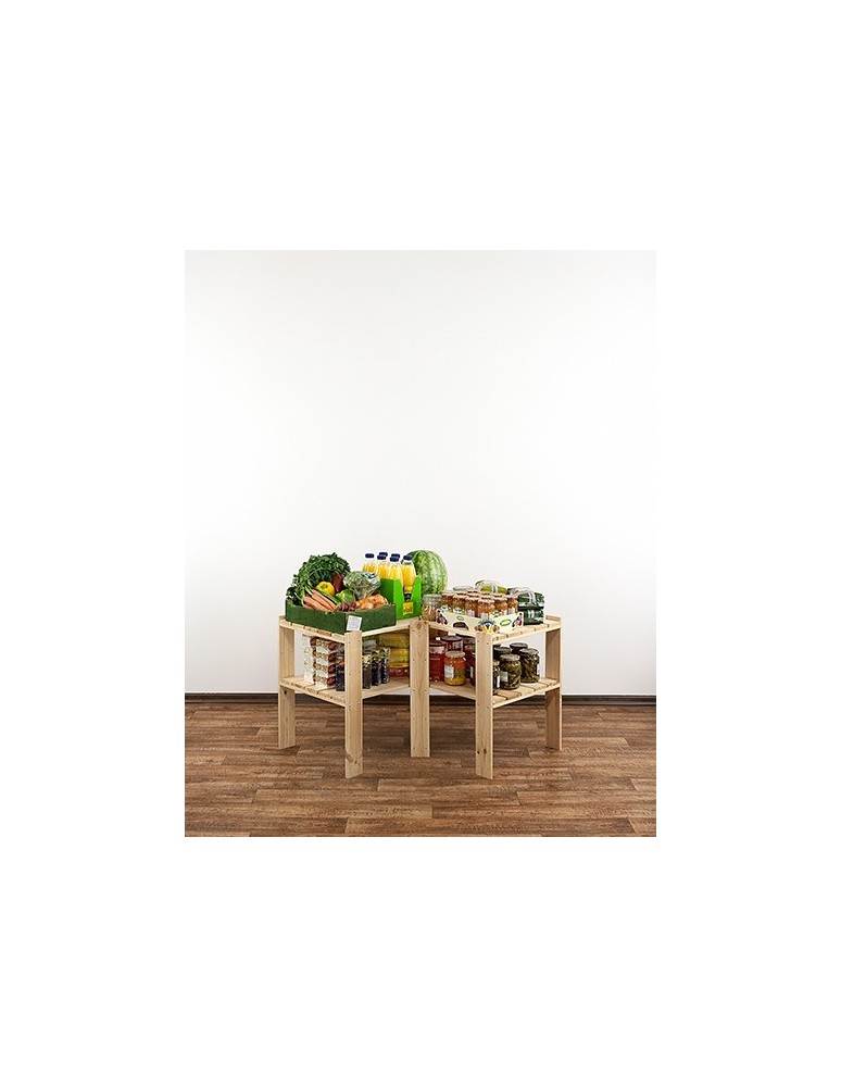 seria MAXI - Regał drewniany do spiżarni z półką ażurową Maxi 2W - product MODO24.PL 4