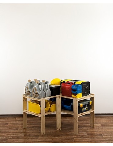 seria MAXI - Regał drewniany do spiżarni z półką ażurową Maxi 2W - product 5