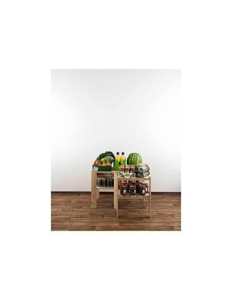 seria MAXI - Regał drewniany do spiżarni z półką ażurową Maxi 2W - product MODO24.PL 7