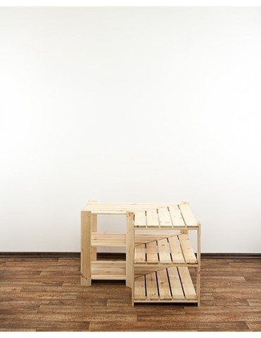 seria MAXI - Regał drewniany do zabudowy z półką ażurową  Maxi 2W+ - product 4