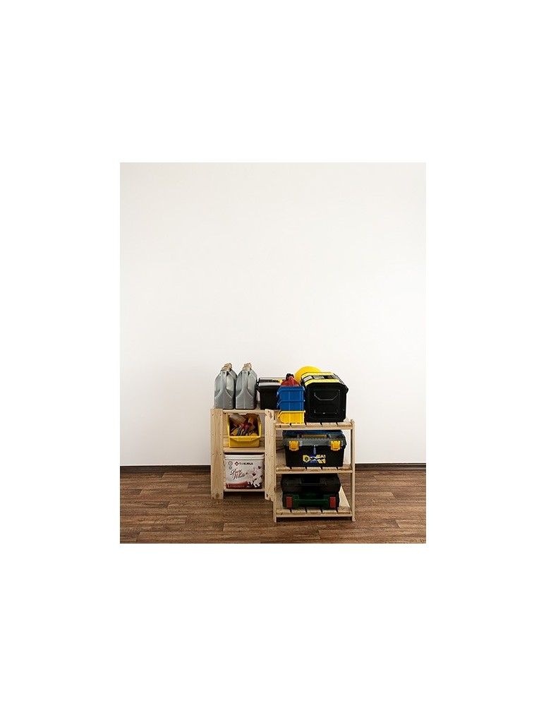 seria MAXI - Regał drewniany do zabudowy z półką ażurową  Maxi 2W+ - product MODO24.PL 8