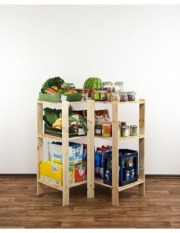 seria MAXI - Regał drewniany do warsztatu z półką ażurową  Maxi 3W - product 4