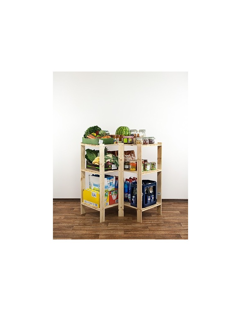 seria MAXI - Regał drewniany do warsztatu z półką ażurową  Maxi 3W - product MODO24.PL 4