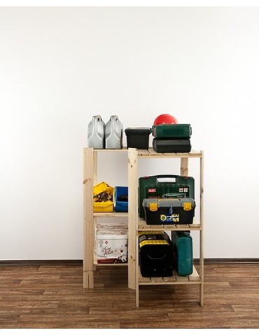 seria MAXI - Regał drewniany do warsztatu z półką ażurową  Maxi 3W - product 6