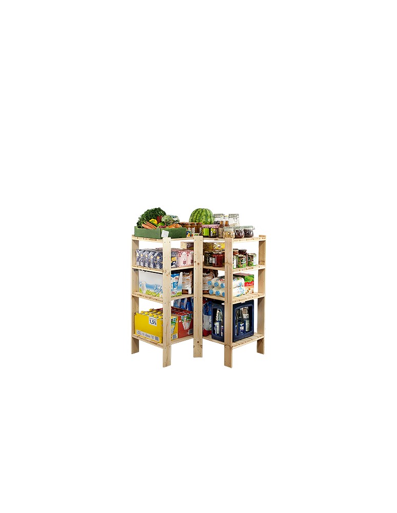 seria MAXI - Regał drewniany do piwnicy z półką ażurową Maxi 3W+ - produkt MODO24.PL 1