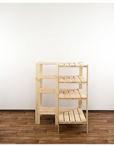 seria MAXI - Regał drewniany do piwnicy z półką ażurową Maxi 3W+ - product 6