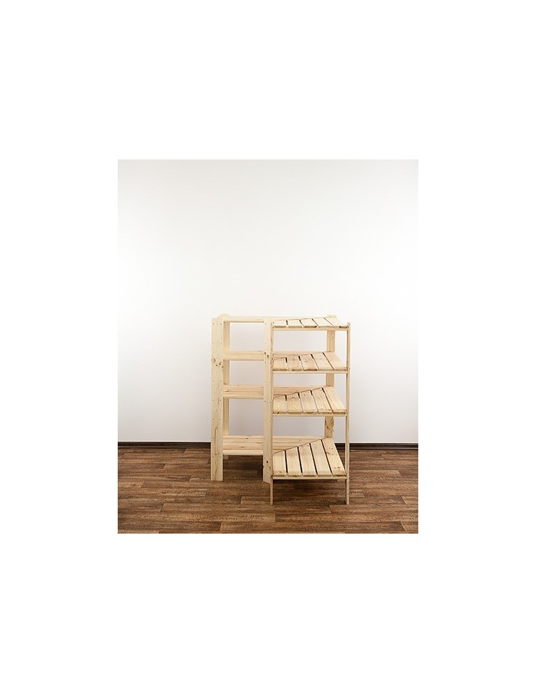 seria MAXI - Regał drewniany do piwnicy z półką ażurową Maxi 3W+ - product MODO24.PL 6