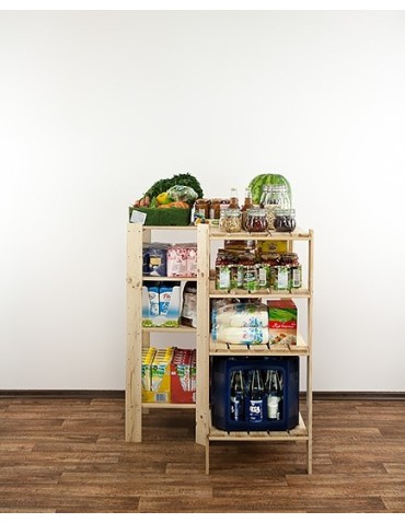 seria MAXI - Regał drewniany do piwnicy z półką ażurową Maxi 3W+ - product 7