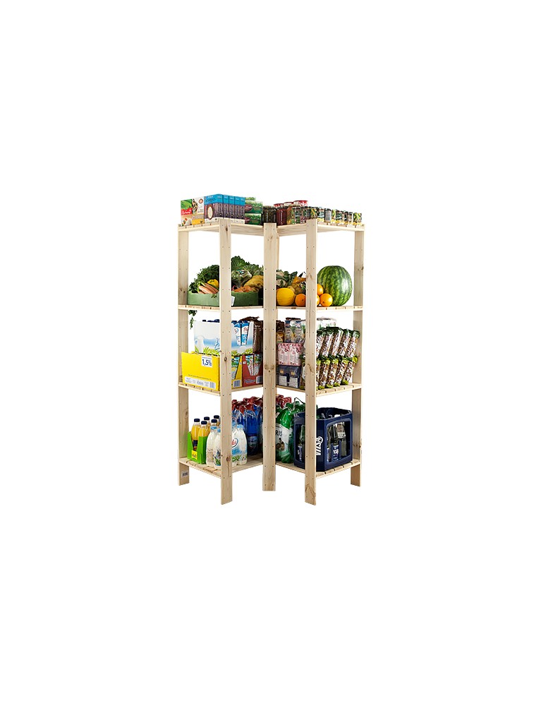 seria MAXI - Regał drewniany modułowy z półką ażurową  Maxi 4W - produkt MODO24.PL 1