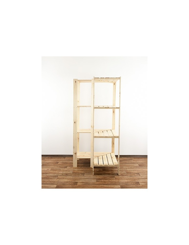 seria MAXI - Regał drewniany modułowy z półką ażurową  Maxi 4W - product MODO24.PL 2