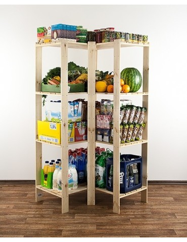 seria MAXI - Regał drewniany modułowy z półką ażurową  Maxi 4W - product 5