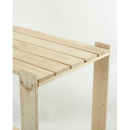 Regał drewniany modułowy z półką ażurową  Maxi 4W