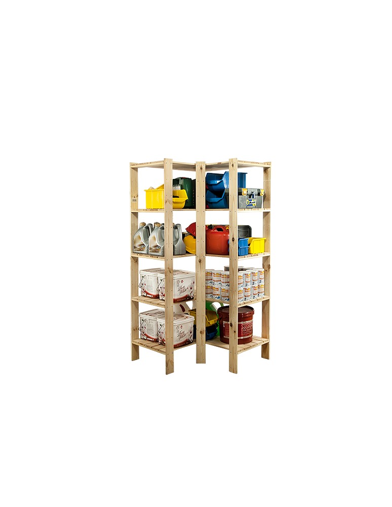 seria MAXI - Regał drewniany do spiżarni z półką ażurową  Maxi 4W+ - produkt MODO24.PL 1