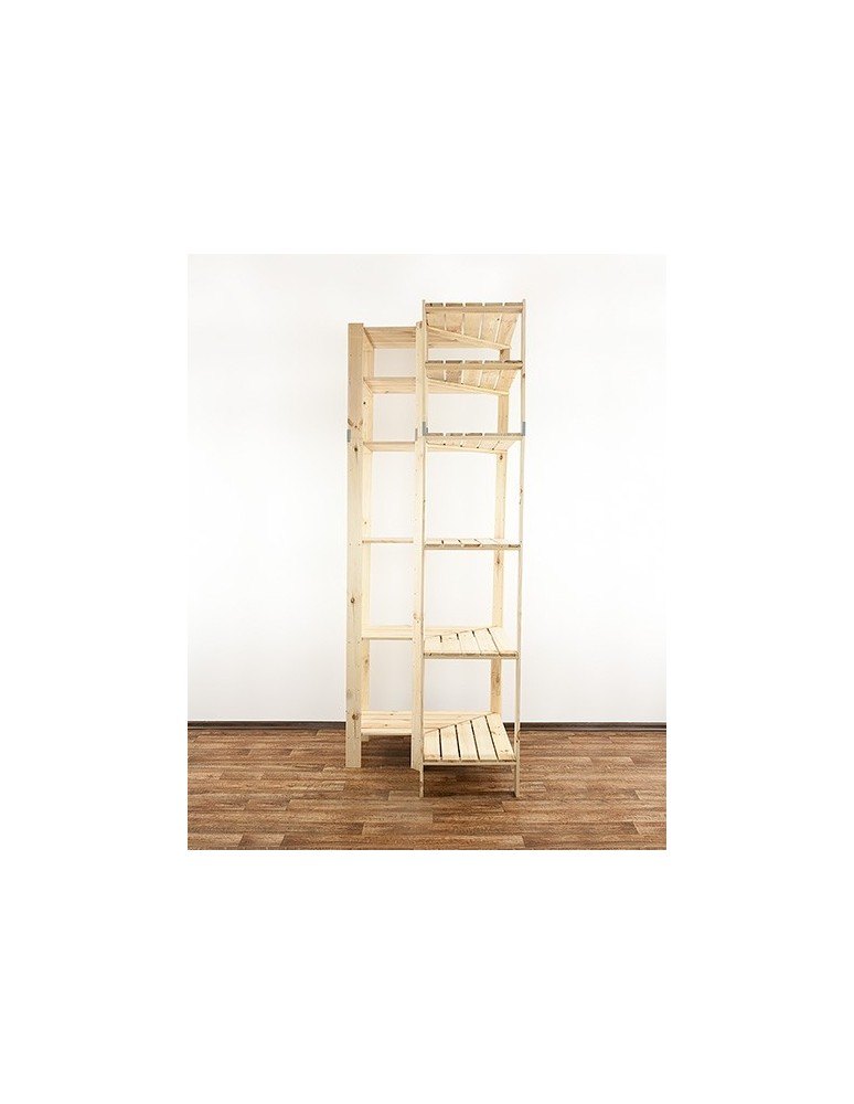 seria MAXI - Regał drewniany do zabudowy z półką ażurową  Maxi 6W - product MODO24.PL 2