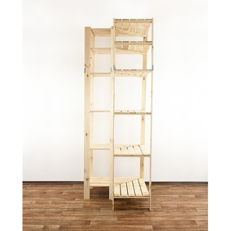 Regał drewniany do zabudowy z półką ażurową  Maxi 6W