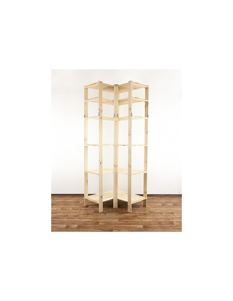 seria MAXI - Regał drewniany do zabudowy z półką ażurową  Maxi 6W - product MODO24.PL 3