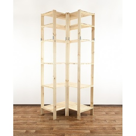 Regał drewniany do zabudowy z półką ażurową  Maxi 6W