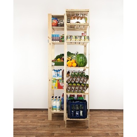 Regał drewniany do zabudowy z półką ażurową  Maxi 6W